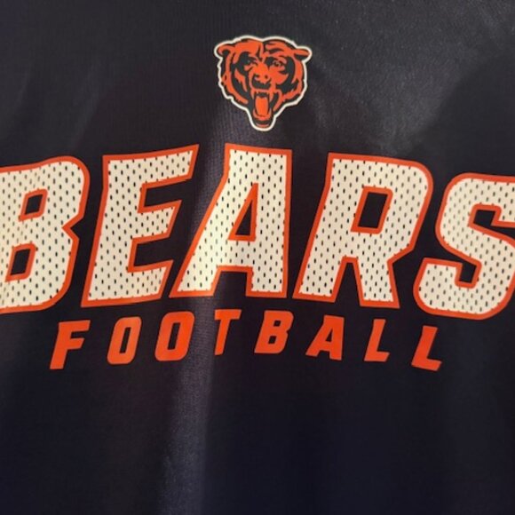 Men's NFL Team Chicago Bears Navy Performance Pullover Hoodie Sweatshirt-X-Large - Picture 2 of 5